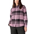 thumbnail image 1 of Dickies Women’s DuraTech Renegade Flannel Shirt, Grapeade Windowpane Plaid, M, 1 of 5
