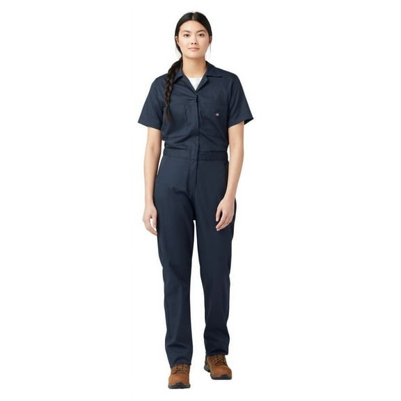 Dickies Women's FLEX Cooling Short Sleeve Coveralls Durable Lightweight Workwear for Comfort Breathable Fabric Mechanic Uniform Jumpsuit