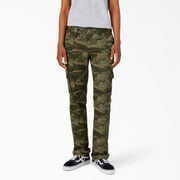 Dickies Women's FLEX Relaxed Fit Cargo Pants, Light Sage Camo, Size 2