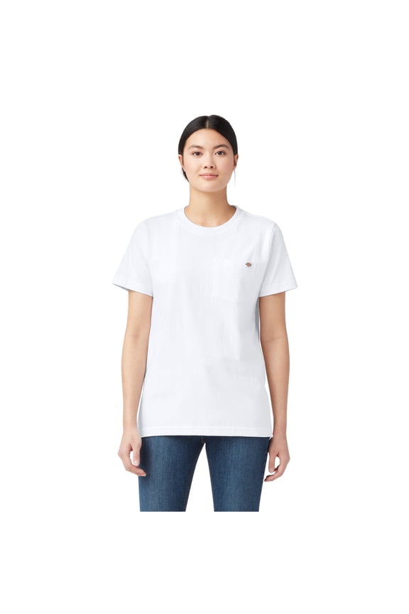 Women's Heavyweight Short Sleeve Pocket T-Shirt, White, X-Large