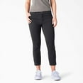 thumbnail image 1 of Dickies Women's Perfect Shape Skinny Fit Capri Pants, Rinsed Black, 4, 1 of 4