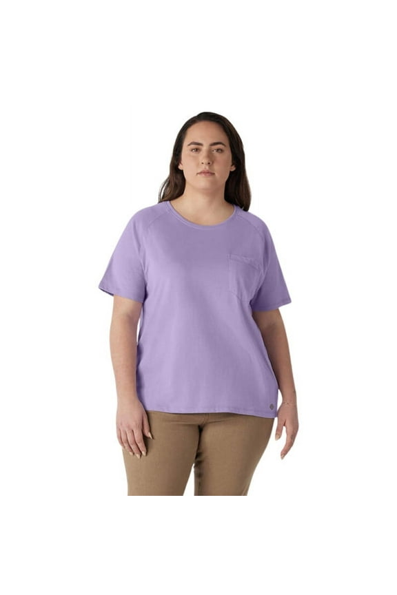 Women's Plus Cooling Short Sleeve Pocket T-Shirt, Purple Rose, 3PS