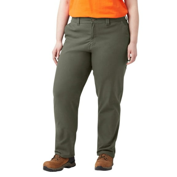 Dickies Women’s Plus FLEX Relaxed Straight Duck Carpenter Pants – Durable Work Utility
