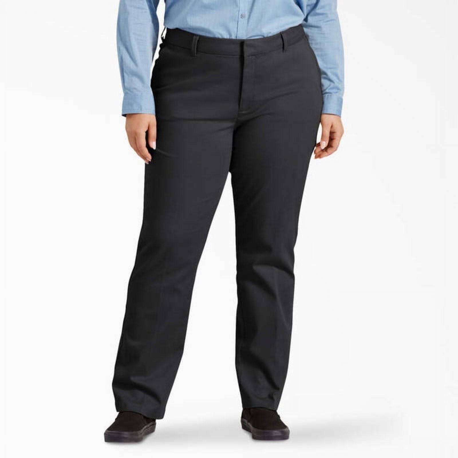 Dickies Women's Slim Straight Stretch Carpenter Pant, Rinsed Brown Duck, 16 For Sale | North Las