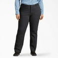 thumbnail image 1 of Dickies Women's Plus Perfect Shape Straight Fit Pants, Rinsed Black, 24, 1 of 2