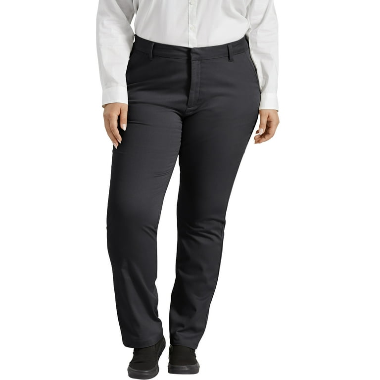 Dickies Women's Plus Perfectly Slimming Curvy Straight Pant - Walmart.com dickies-women-s-plus-perfectly-slimming-curvy-straight-pant-walmart-com