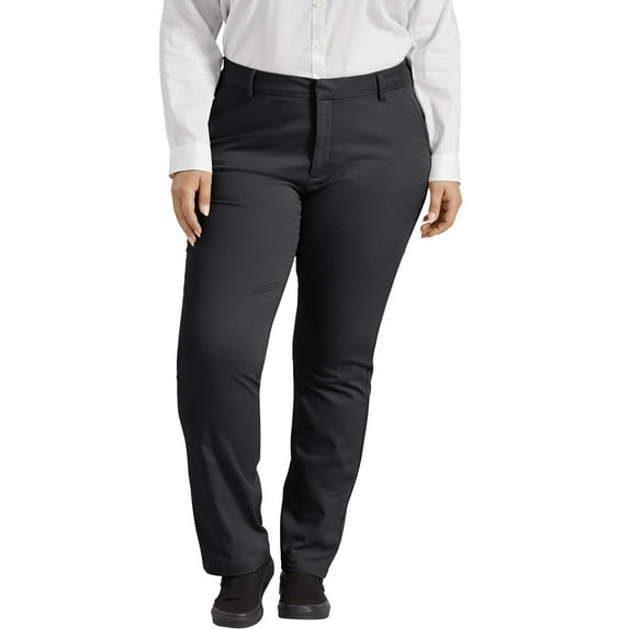 Dickies Women's Plus Perfectly Slimming Curvy Straight Pant