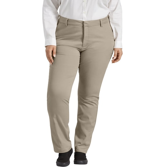 Dickies Women's Plus Perfectly Slimming Curvy Straight Pant