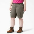 thumbnail image 1 of Dickies Women's Plus Relaxed Fit Cargo Shorts, 11", Grape Leaf, 18W, 1 of 5