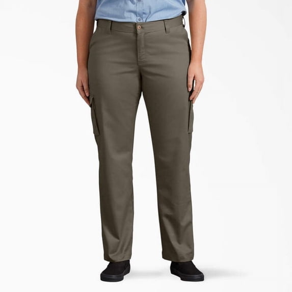 Dickies Women’s Plus Relaxed Fit Stretch Cargo Pants, Grape Leaf, 20W