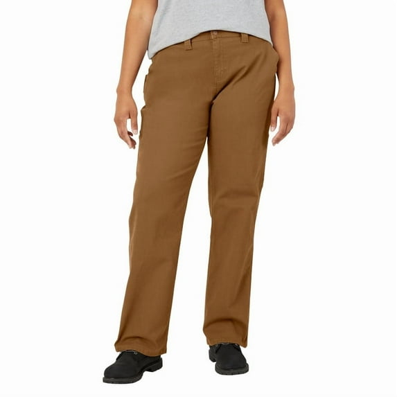 Dickies Women’s Plus FLEX Relaxed Straight Duck Carpenter Pants – Durable Work Utility