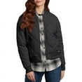 thumbnail image 1 of Dickies Women's Quilted Bomber Jacket, Black, XS, 1 of 3