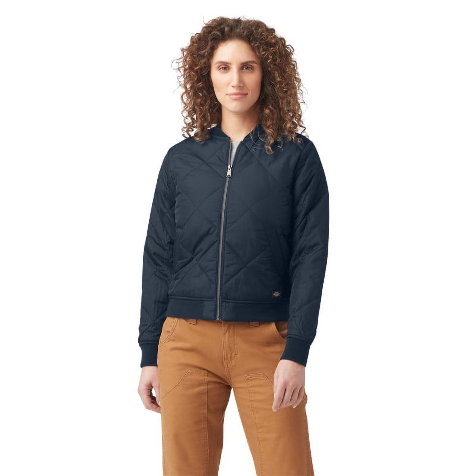 Dickies Women's Quilted Bomber Jacket, Dark Navy, S