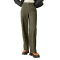 thumbnail image 1 of Dickies Women's Regular Fit Wide Leg Work Pants, Military Green, Size 0, 1 of 3
