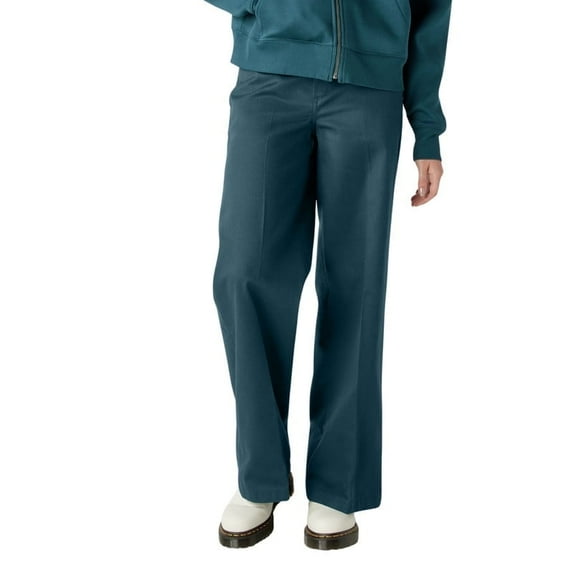 Dickies Women's Regular Fit Wide Leg Work Pants, Reflecting Pond, Size 6