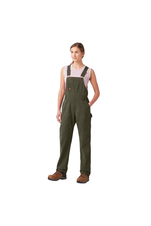Women's Relaxed Fit Bib Overalls with Adjustable Straps, Functional Pockets, and Durable Cotton Denim for Work or Casual Wear