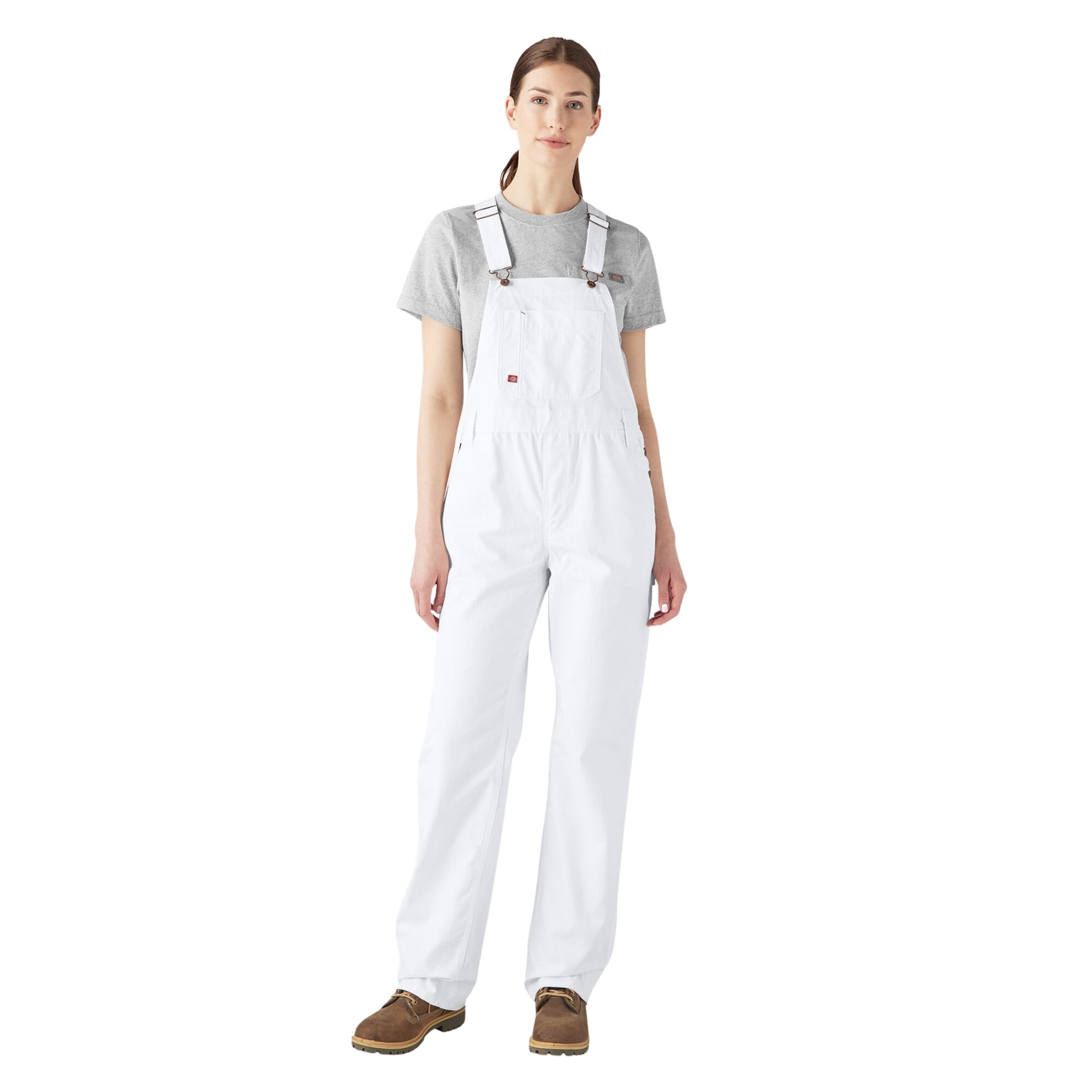 Dickies Women's Relaxed Fit Bib Overalls with Adjustable Straps