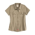 thumbnail image 1 of Dickies Women's Short-Sleeve Work Shirt, Khaki, Medium, 1 of 2