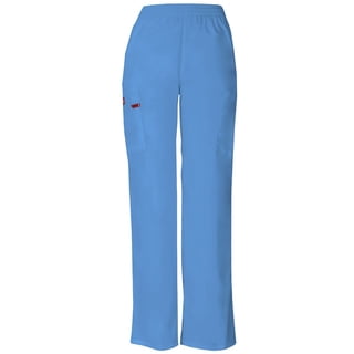 Dickies Women's Signature Elastic Waist Scrubs Pant, Ceil Blue, Large