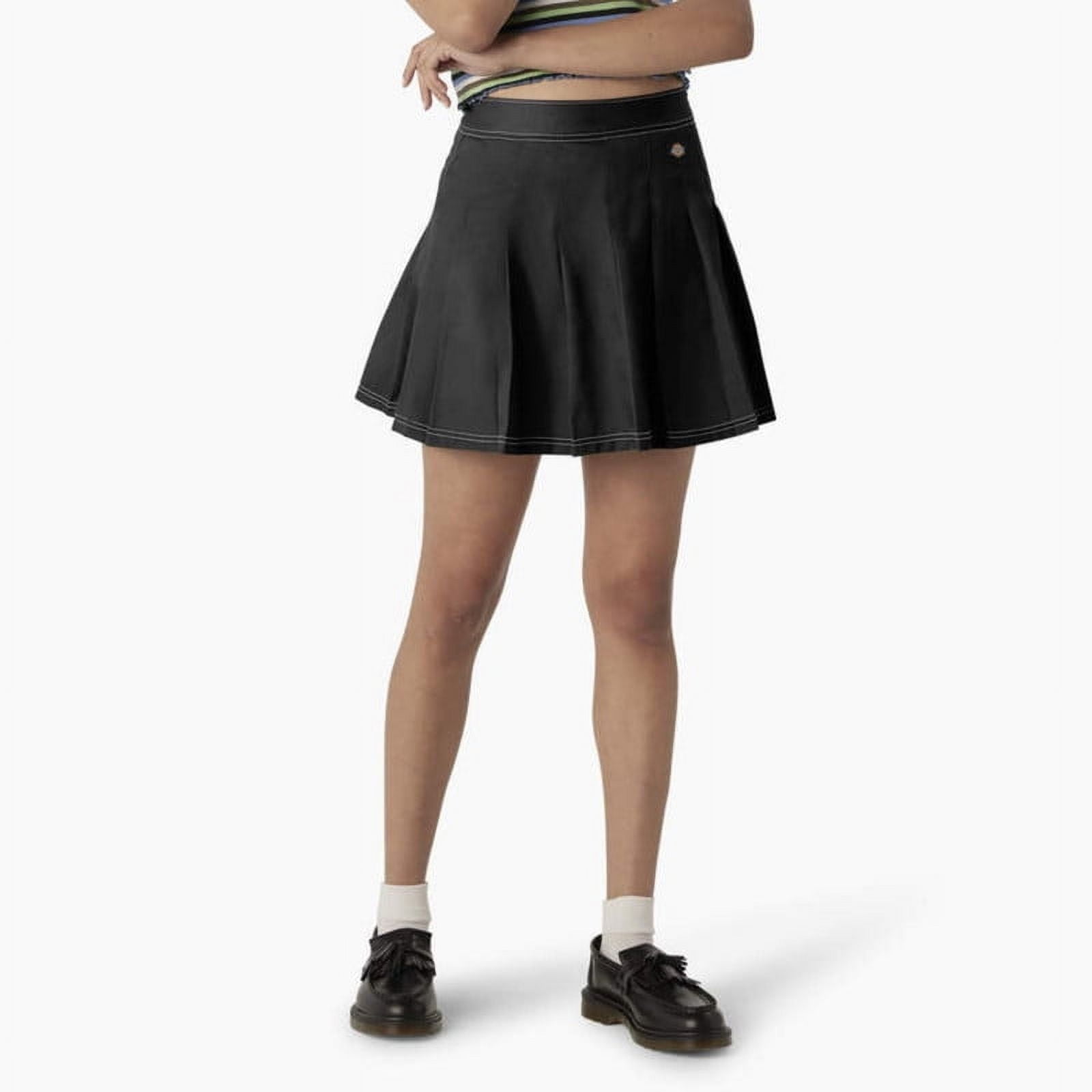 Dickies Women's Twill Pleated Skirt, Black, 27 - Walmart.com