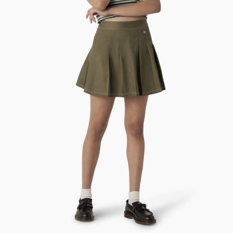 Dickies Women's Twill Pleated Skirt, Black, 24 - Walmart.com