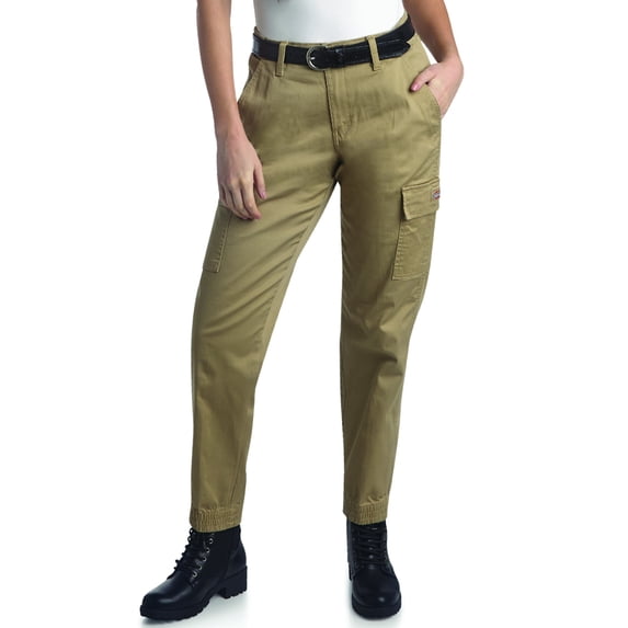 Dickies Womens Cargo Pants Stretchy Twill High Rise Cargo Joggers Casual & Utility Work Pants for Women