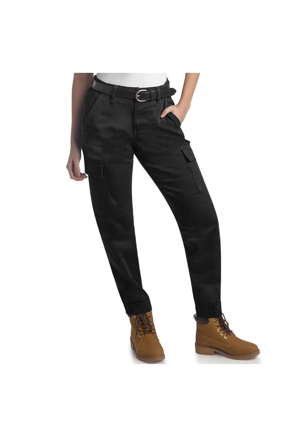 Womens Cargo Pants - Stretchy Twill High Rise Cargo Joggers Casual & Utility Work Pants for Women
