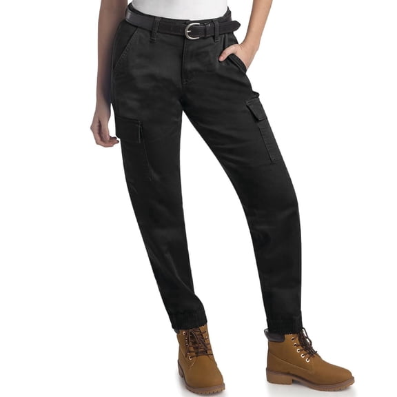 Dickies Womens Cargo Pants - Stretchy Twill High Rise Cargo Joggers Casual & Utility Work Pants for Women