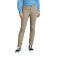 thumbnail image 1 of Dickies Womens Khaki Perfect Shape Skinny Fit Pants Rinsed Oxford Stone Size 12., 1 of 4