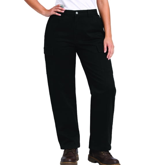 Dickies Womens Plus Size Cargo Pants - High Waisted Cotton Joggers with Pockets Casual & Work Pants