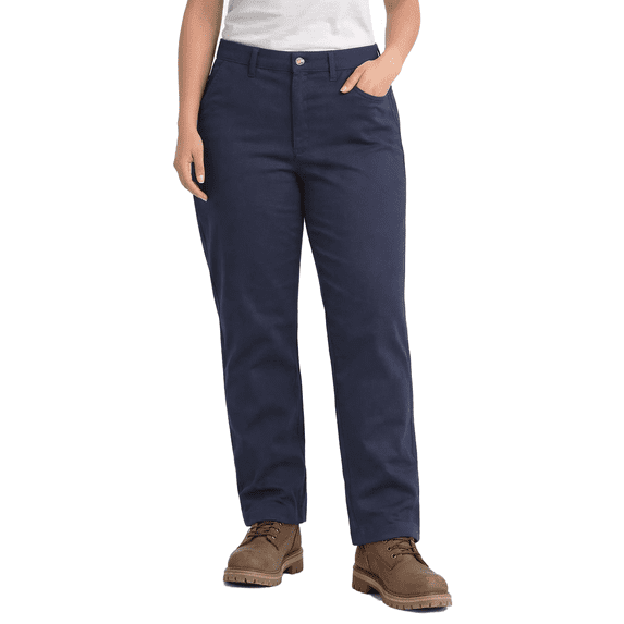 Dickies Womens Plus Size Work Pants - Mid Rise Skinny Fit Workwear and Casual Trousers Pants for Women