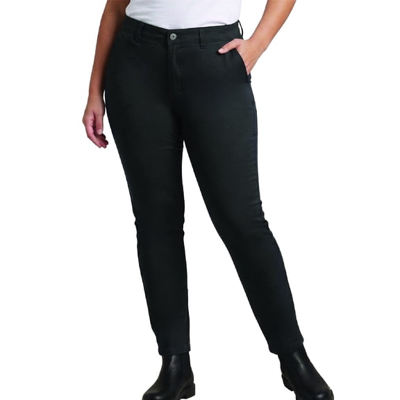 Dickies Womens Plus Size Work Pants - Mid Rise Skinny Fit Workwear and Casual Trousers Pants for Women