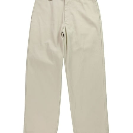 Dickies Womens High-Rise Relaxed Cropped Casual Pants, Beige, Juniors, 9