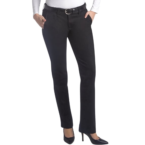 Dickies Womens Work Pants - Straight Leg Skinny Twill Casual Pants for Women - Size Up for Ideal Fit