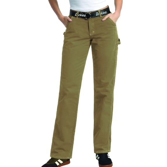 Womens Straight Leg Carpenter Work Pants, Size Down for Ideal Fit