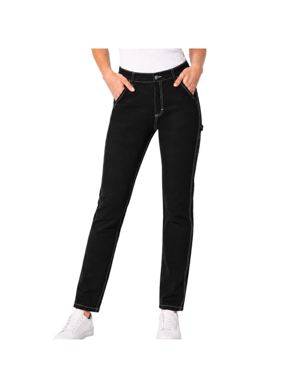 Women's Casual Slim Fit Carpenter Pant - Non-Stretch - Runs Small