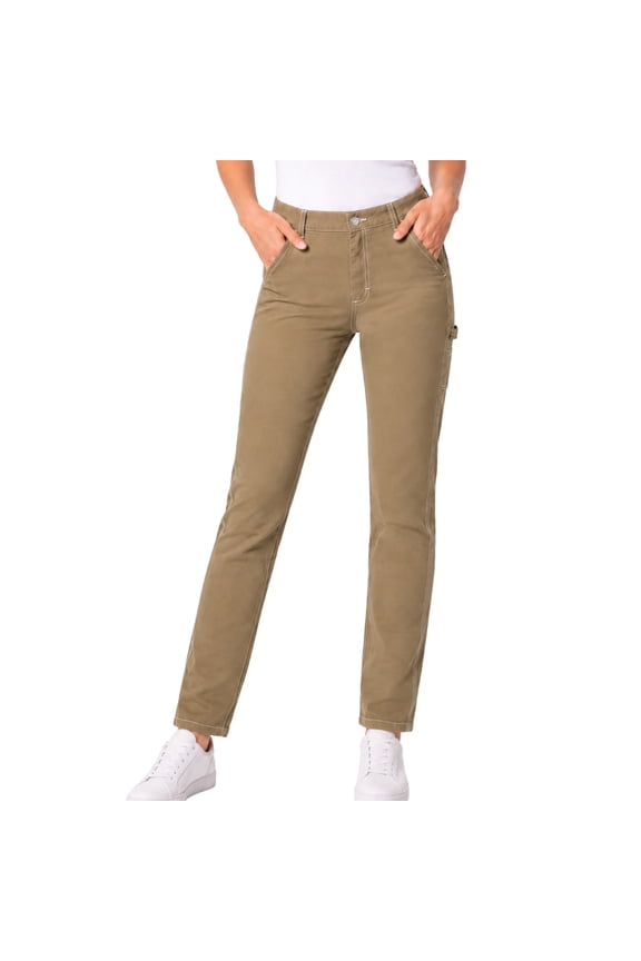 Women's Casual Slim Fit Carpenter Pant - Non-Stretch - Runs Small