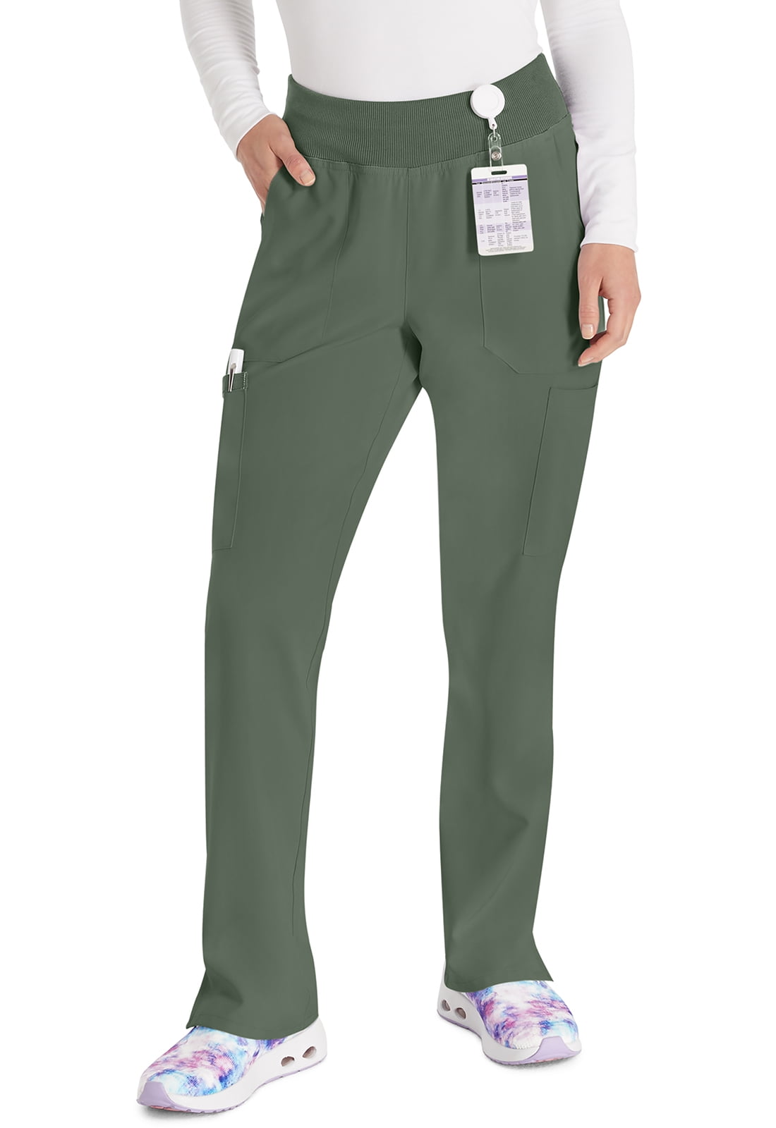 Dickies Xtreme Stretch Medical Scrubs Pant for Women Mid Rise