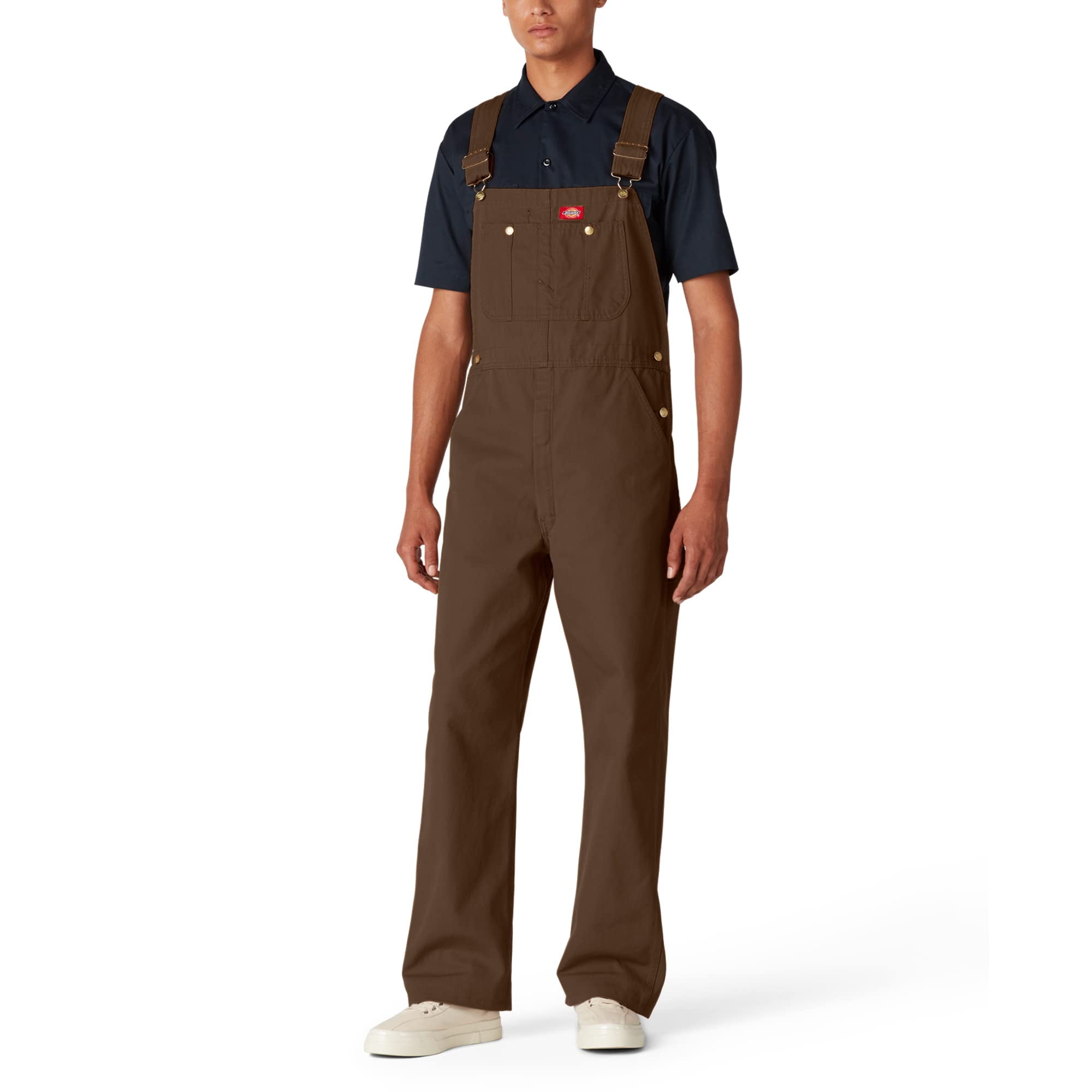 Dickies mens Bib Overalls, Rinsed Timber, 36W x 30L US