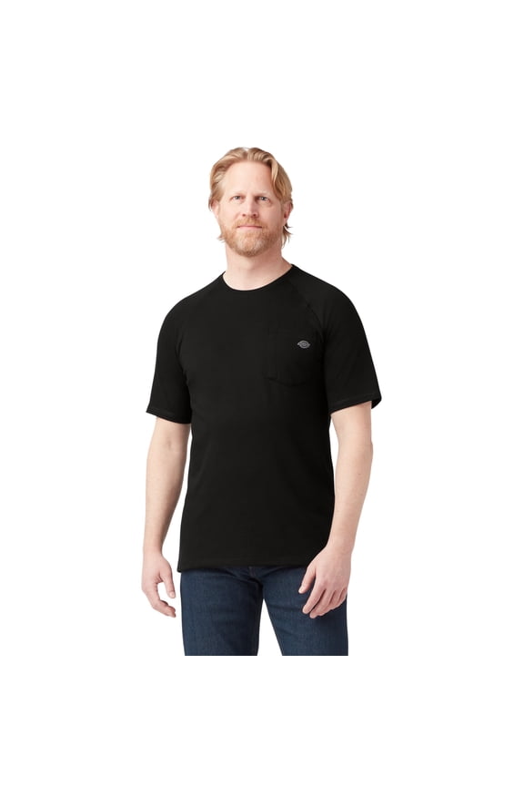 Men's Cooling Short Sleeve Pocket T-Shirt Moisture Wicking Breathable Work Tee Durable Cotton Blend Comfort Fit for Everyday Wear