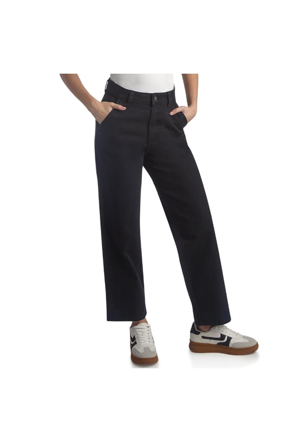 Womens Duck Canvas Pants - High Waisted Wide Leg Cotton Brushed Casual Work Pants for Women