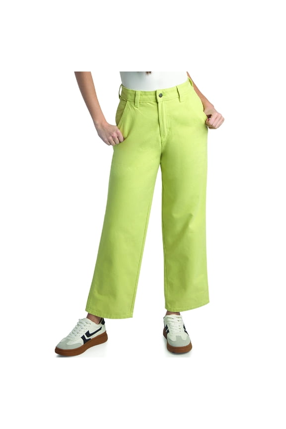 Womens Work Pants - Wide Leg Cropped Duck Canvas Work Pants for Women, Size Up for Ideal Fit