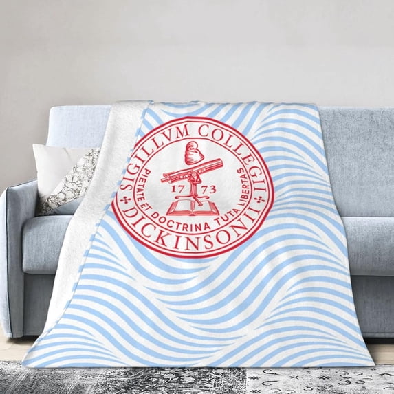 Dickinson College Logo Fleece Blanket, Very Soft Microfiber Flannel Blanket for Couch Warm and Cozy for All Seasons