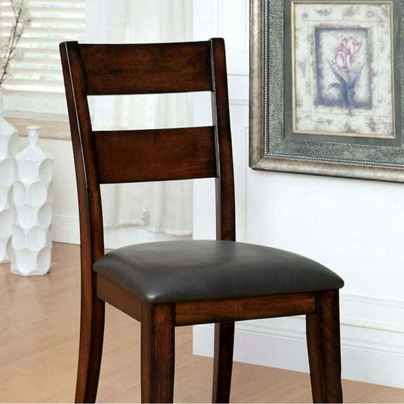 Dickinson I Cottage Side Chair Dark Cherry Finish Set of 2 - Saltoro Sherpi