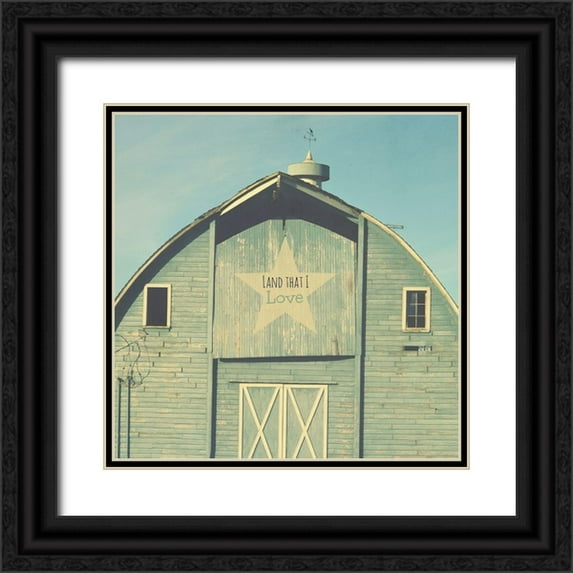 Dickinson, Robin 15x15 Black Ornate Wood Framed with Double Matting Museum Art Print Titled - Land That I Love