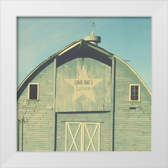 Dickinson, Robin 20x20 White Modern Wood Framed Museum Art Print Titled - Land That I Love