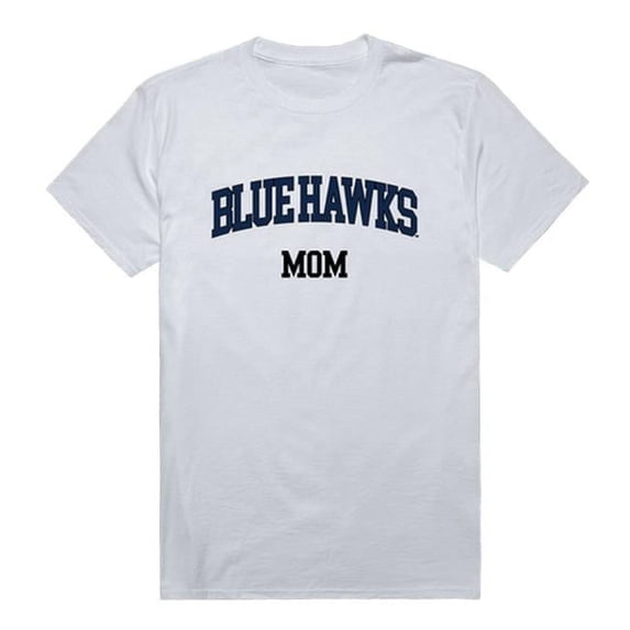 Dickinson State University Blue Hawks College Mom Short Sleeve T-Shirt, White - Small