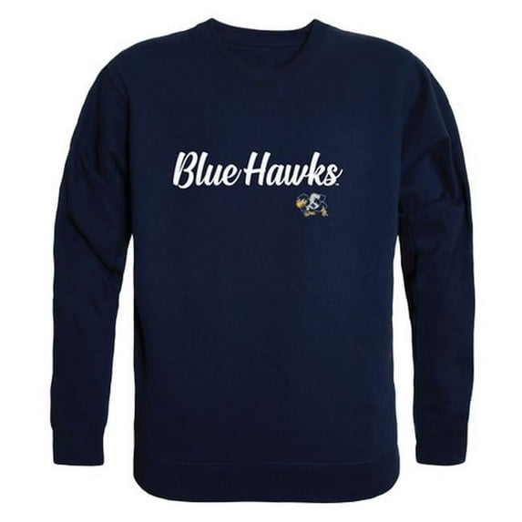 Dickinson State University Blue Hawks Script Crewneck Sweatshirt, Navy - Extra Large