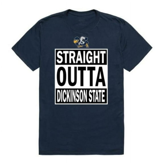 Dickinson State University Blue Hawks Straight Outta T-Shirt, Navy - 2XL