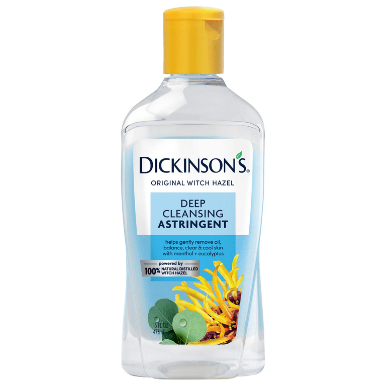 Dickinson s Enhanced Witch Hazel Deep Cleansing Astringent Menthol and Eucalyptus 92 Natural Formula 16 Fl. Oz. Walmart